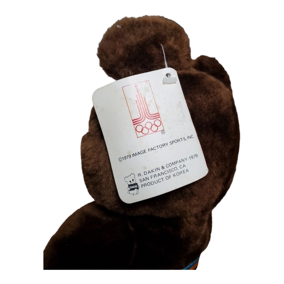 1980 Moscow Olympic Bear Misha with Original Tags Stuffed Brown Collectible 13" - Picture 9 of 15
